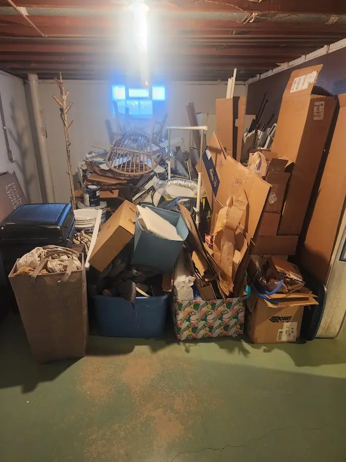 Roll-off dumpster container at job site for 6 Yard Dumpster Rental in Beaumont